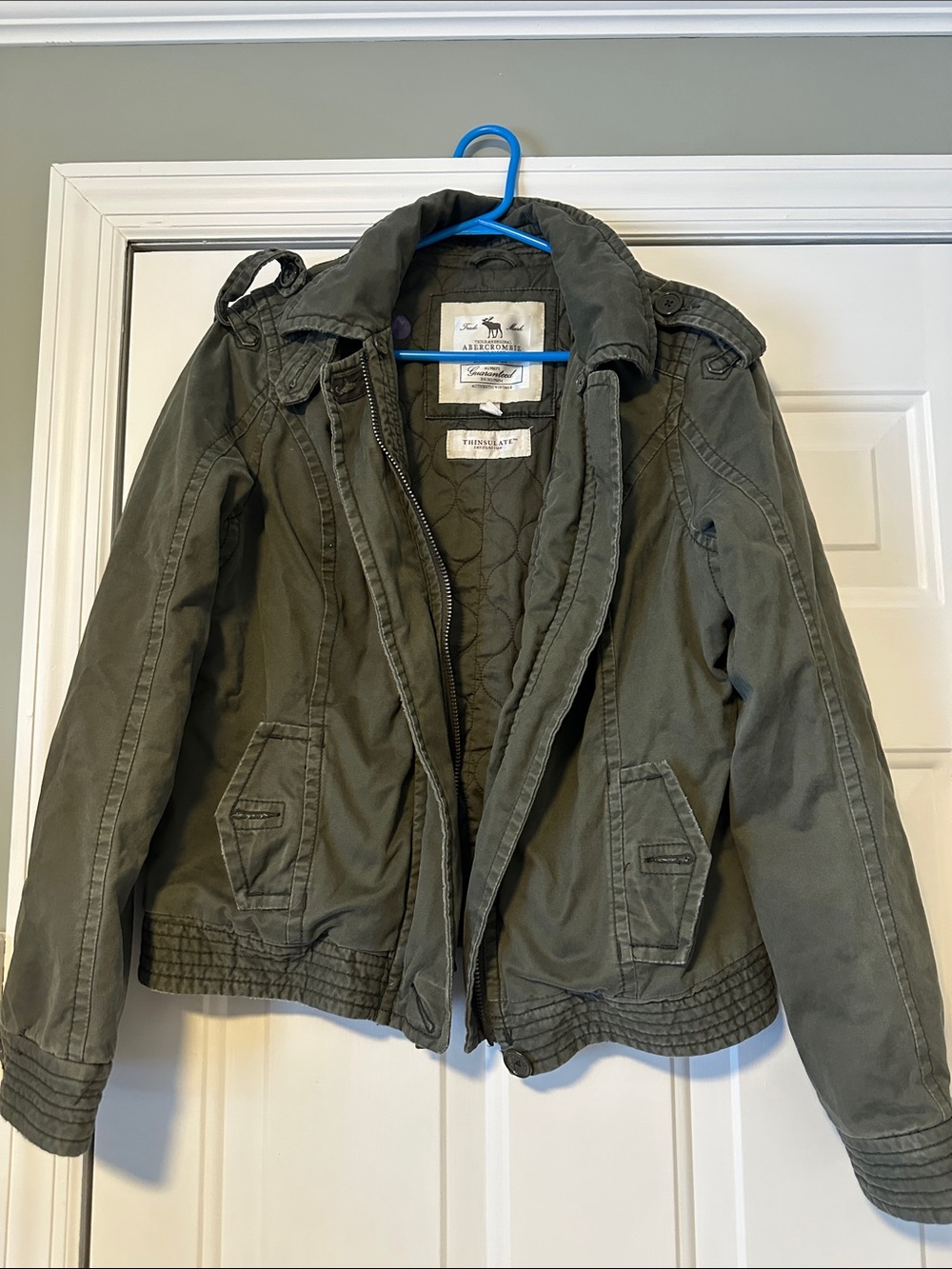 Abercrombie & Fitch Olive Utility Field Jacket